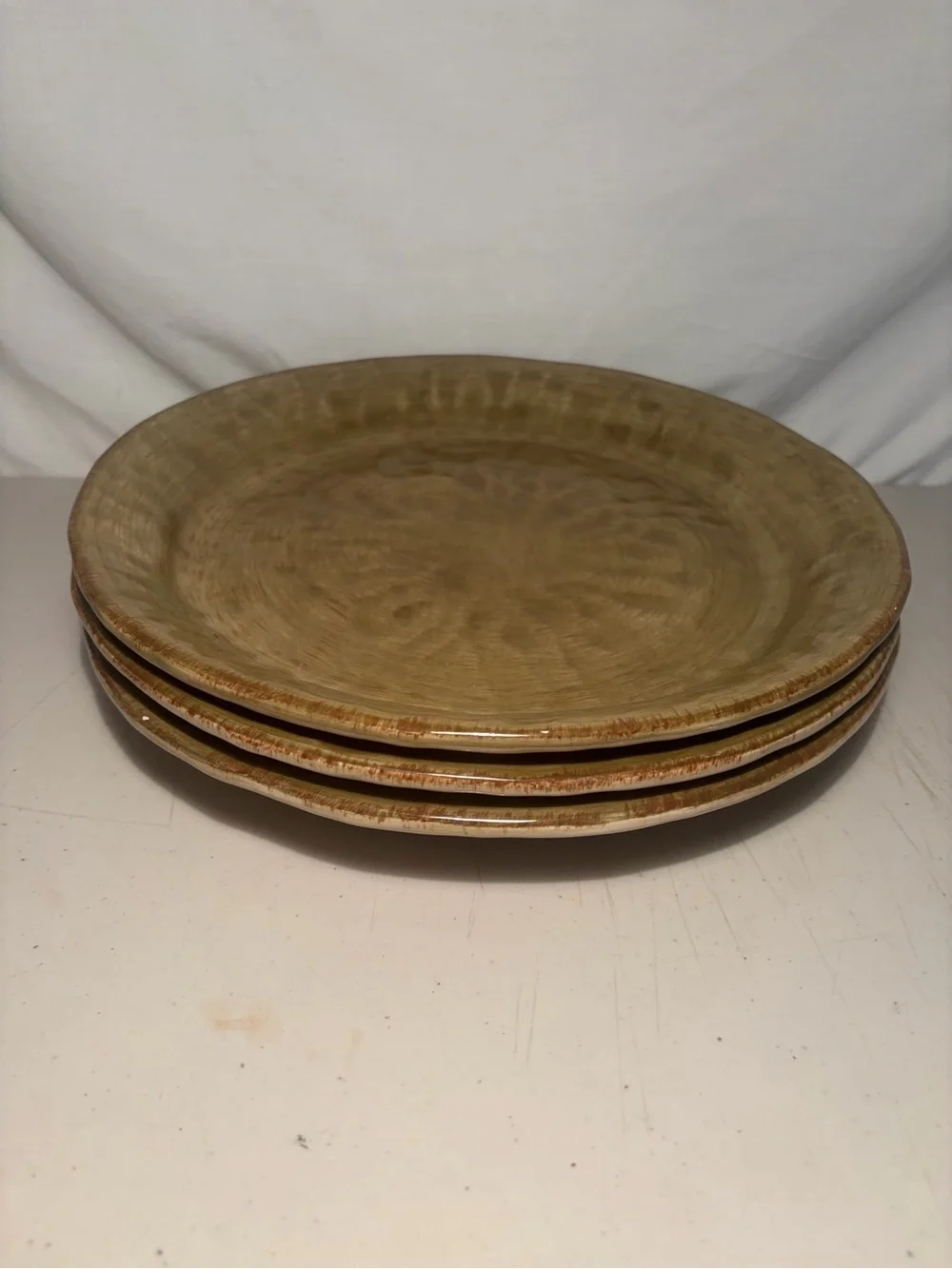 Tabletops gallery Gisella Glazed Brown Ceramic Dinner Plate - Home Dining